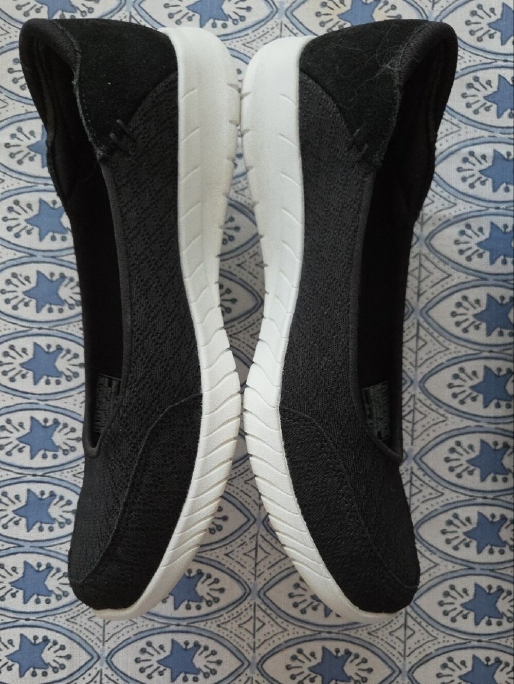 Skechers Slip-On Memory Foam Flats in Black and Gray - Picture 6 of 9